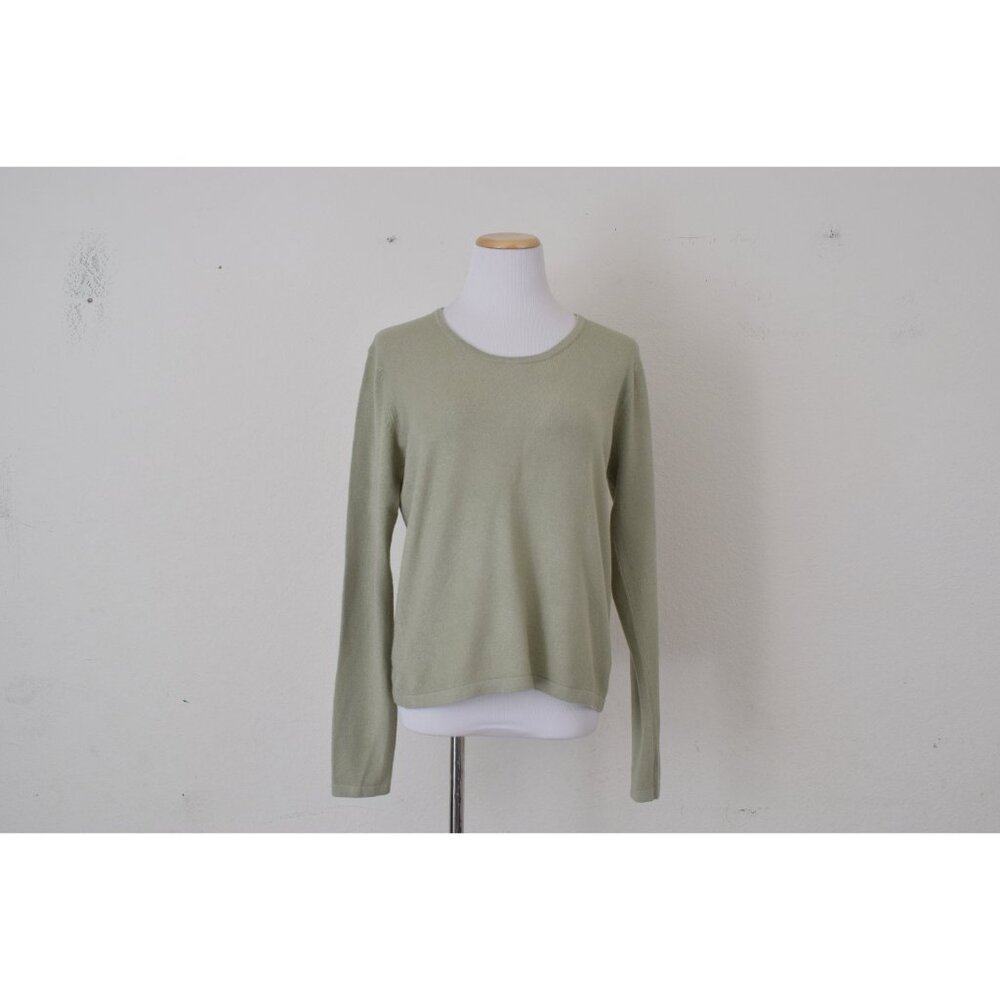 Vintage 90s Sage Acrylic/Nylon/Spandex Lightweight Sweater by All Points size L
